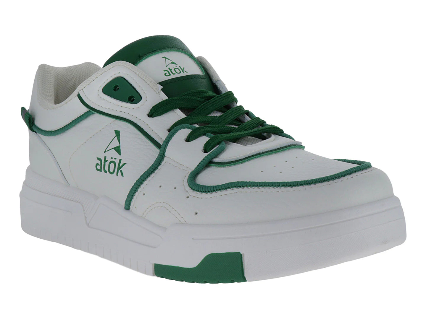 Tenis ATOK Blanco con Verde para Hombre