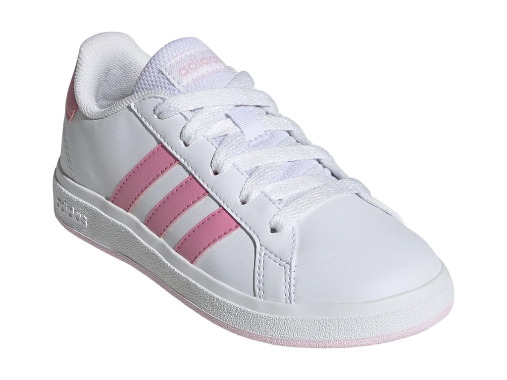 Tenis Adidas Grand Court 20 Blanco y Rosa para Niña