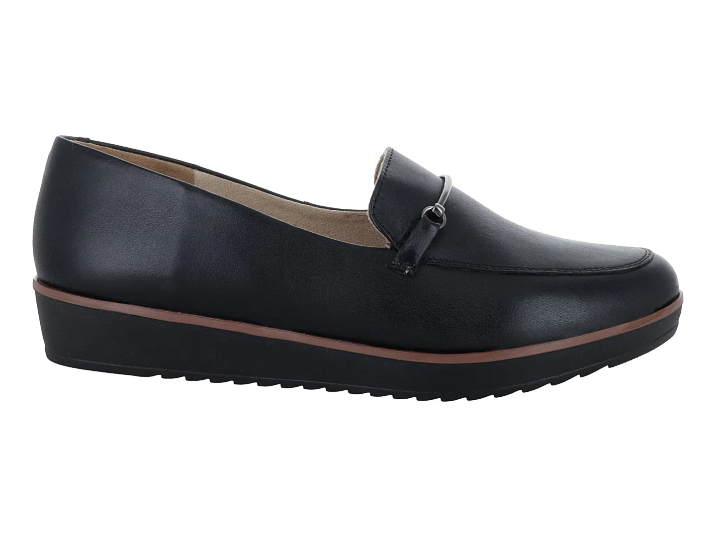 Zapatos Planos Loafer Vicenza Negro para Mujer