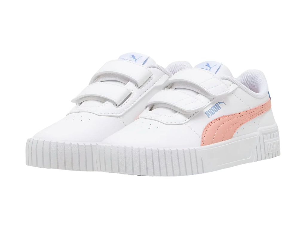 Tenis PUMA Carina 20 V Blanco Rosa y Azul para Niña