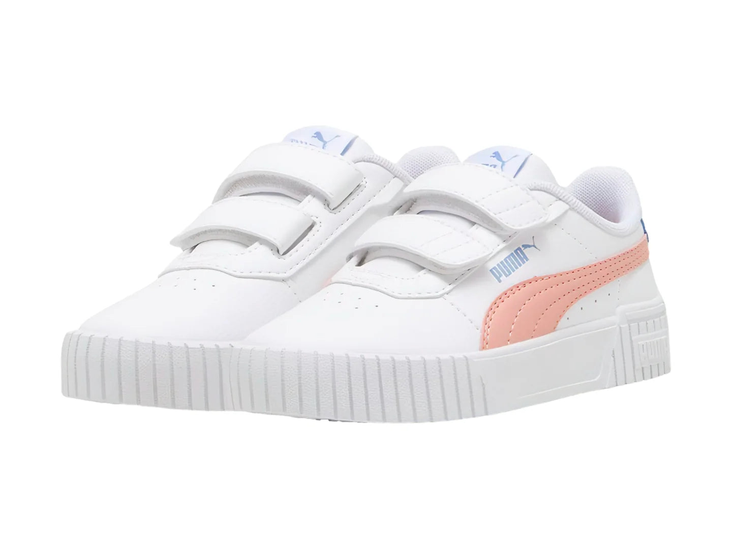 Tenis PUMA Carina 20 V Blanco Rosa y Azul para Niña