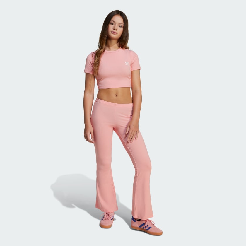 Kids' adidas Ribbed Flared Pants Kids