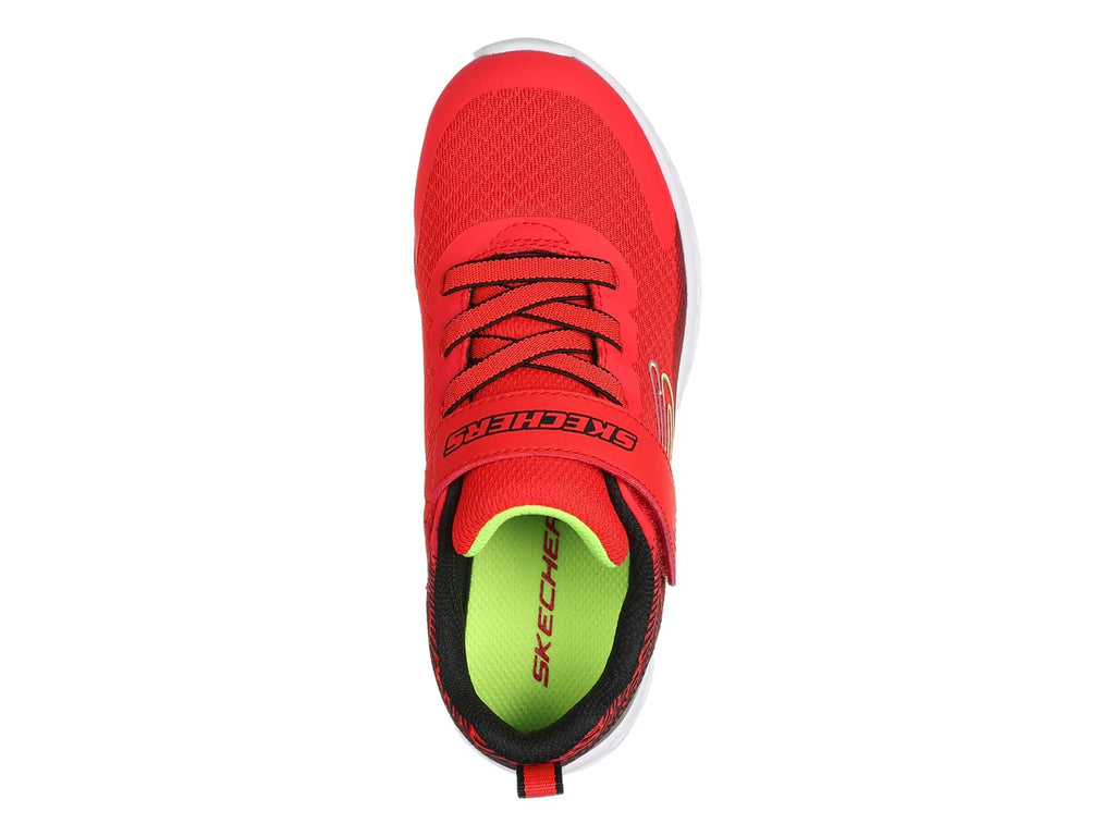 Tenis Skechers Microspec II Rojo y Negro para Niño