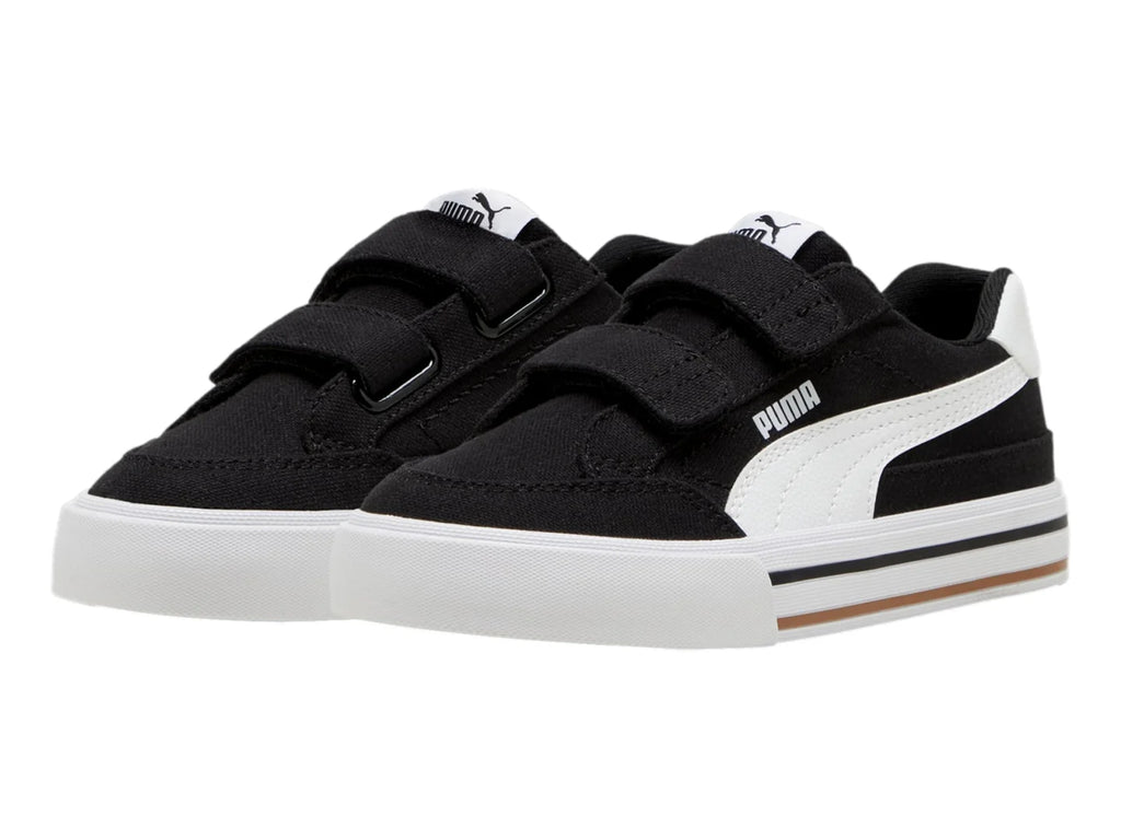 Tenis PUMA Court Classic Vulc Negro y Blanco para Niño