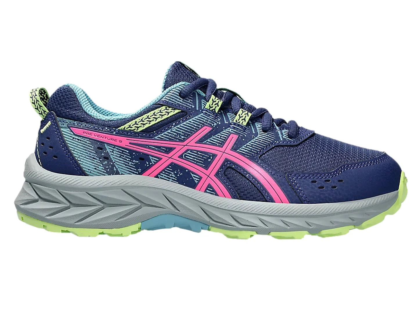 Tenis ASICS Pre Venture 9 Azul y Rosa para Niña