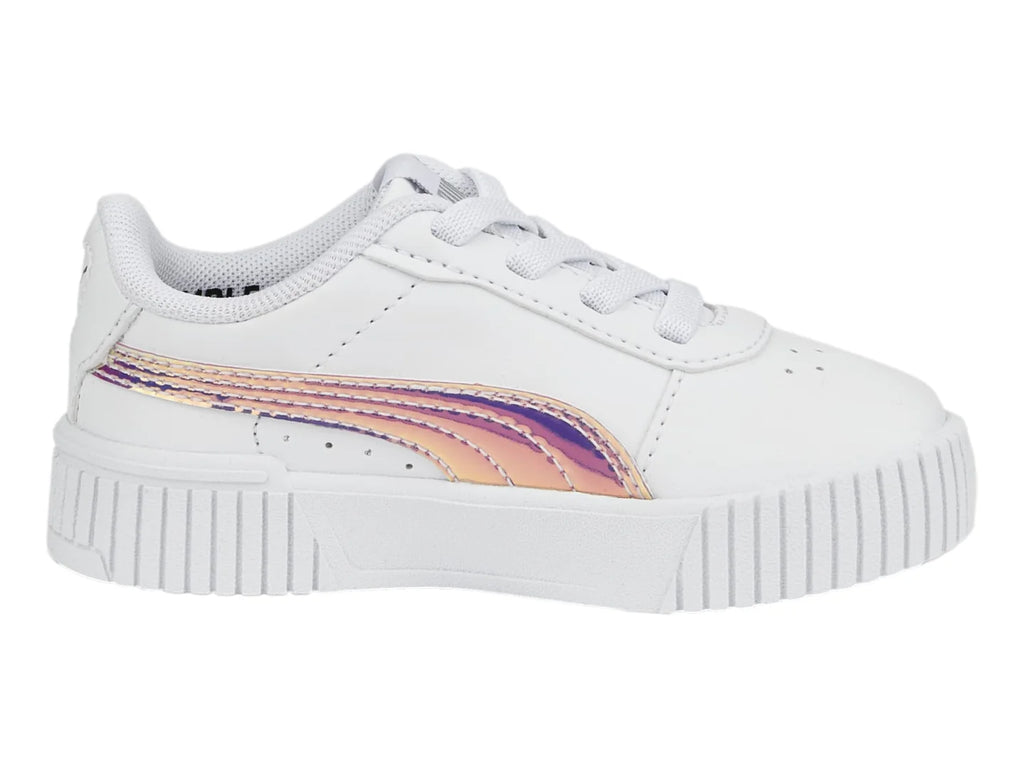 Tenis PUMA Carina 20 Holo Blanco y Plata para Niña