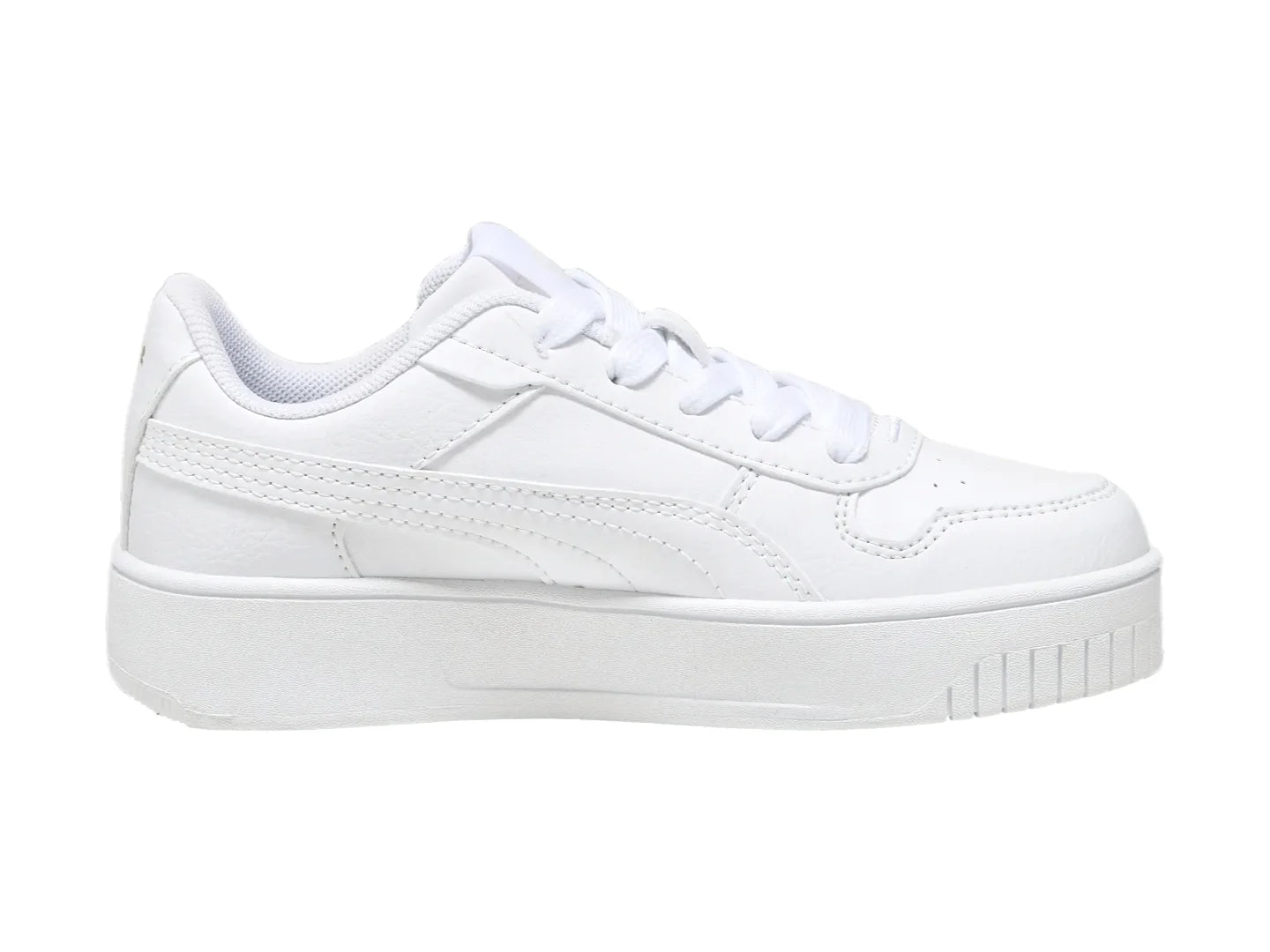 Tenis PUMA Carina Street Blanco y Oro para Niña