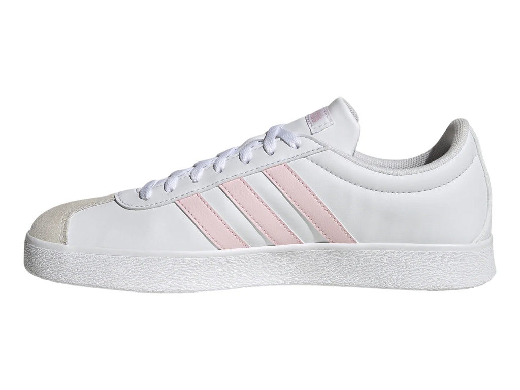 Tenis Adidas VL Court Base Blanco y Rosa para Mujer