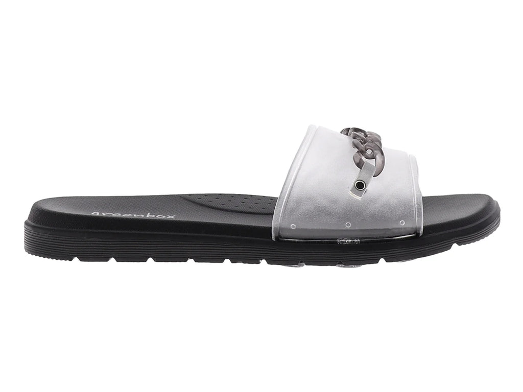 Sandalias Elega Negro Transparente para Mujer