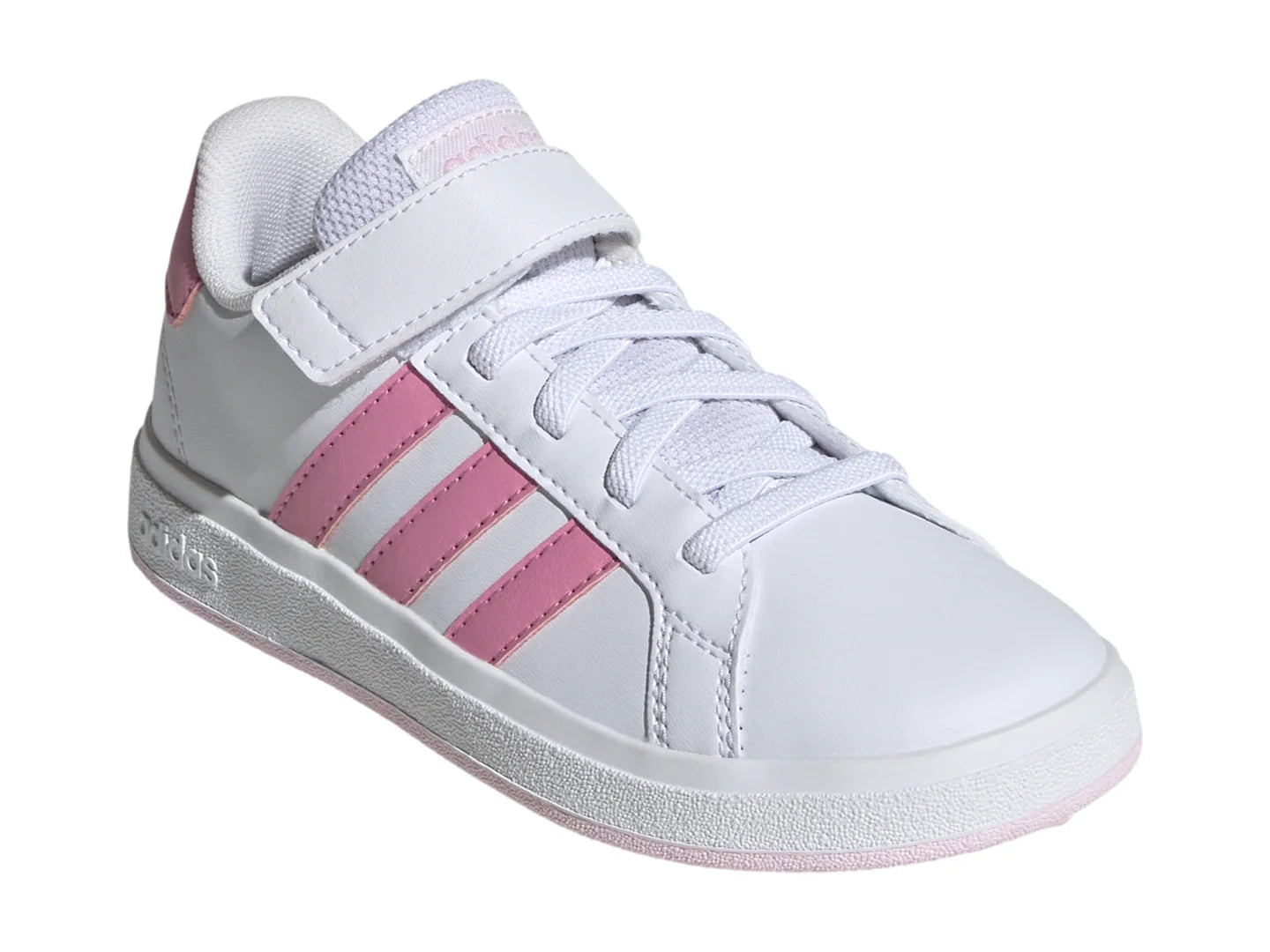 Tenis Adidas Grand Court 20 Blanco y Rosa para Niña
