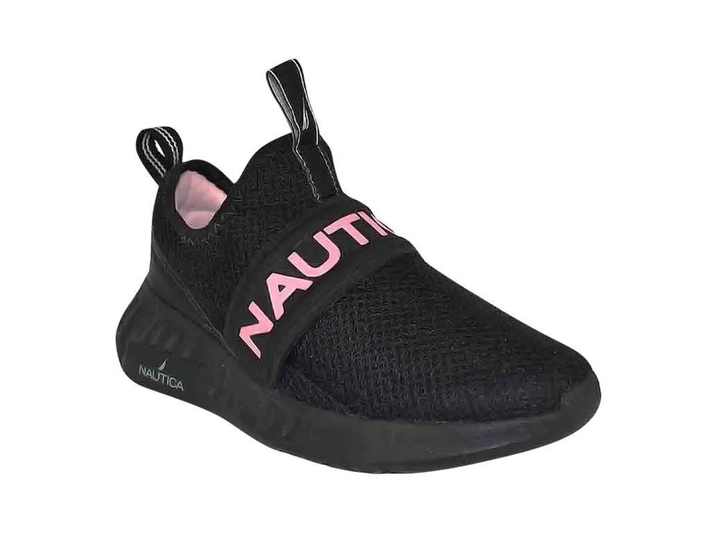 Tenis Nautica Negro Rosa para Niña
