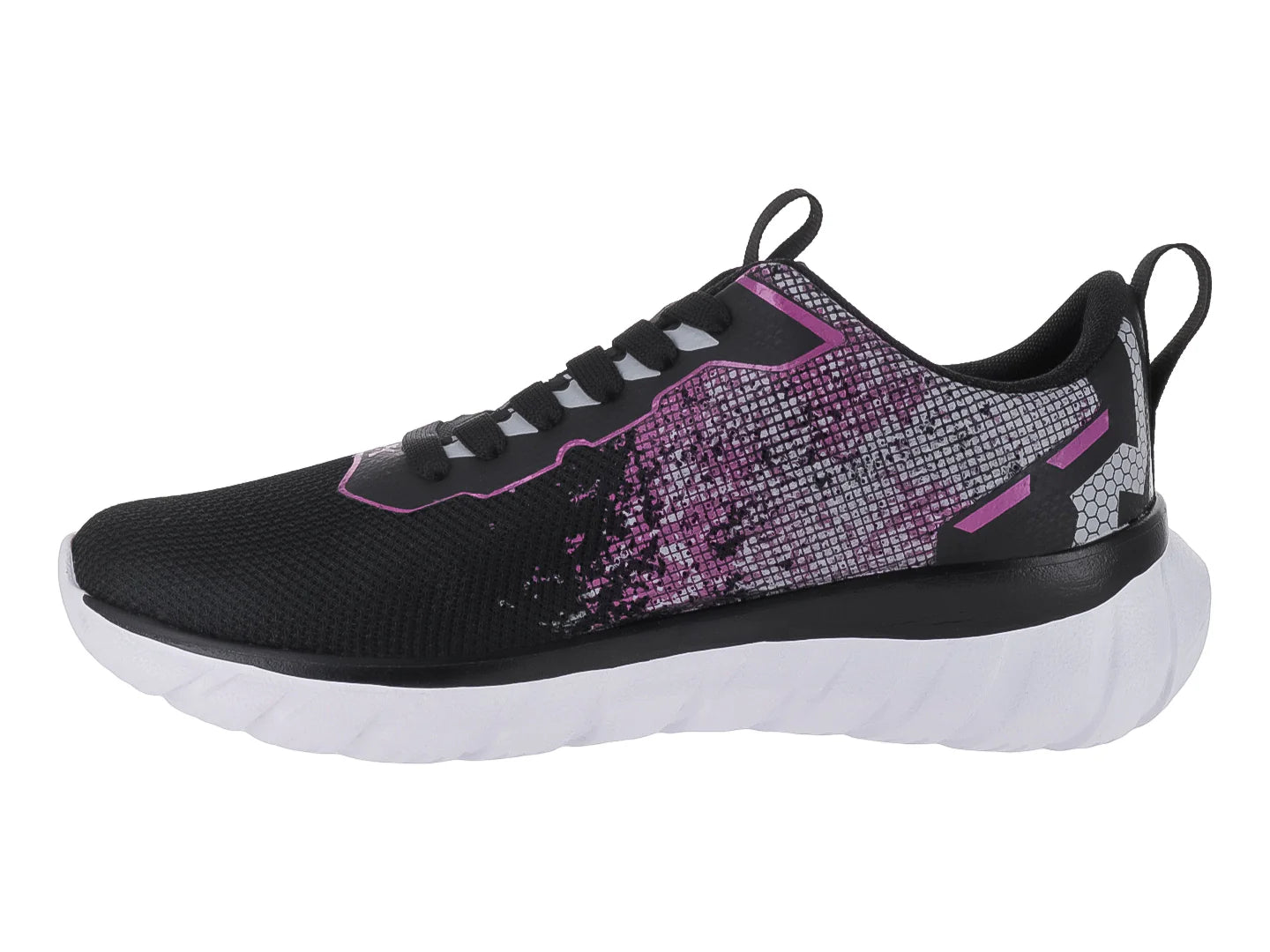 Tenis MAKENA Negro y Fucsia para Mujer