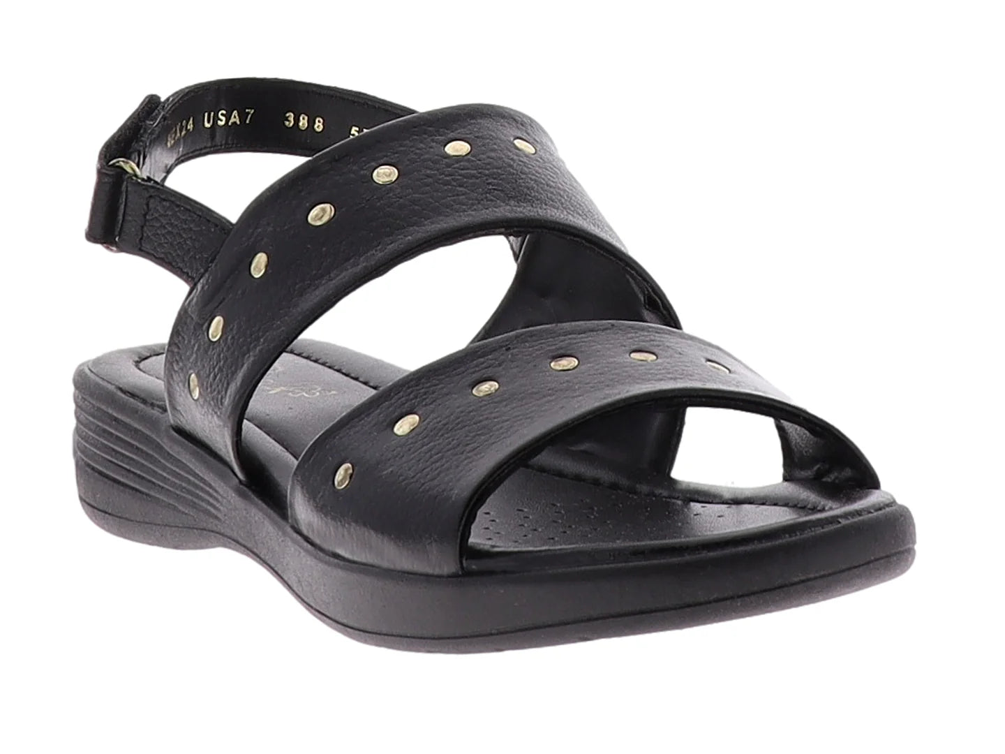 Sandalias Relax de Piel Negro para Mujer