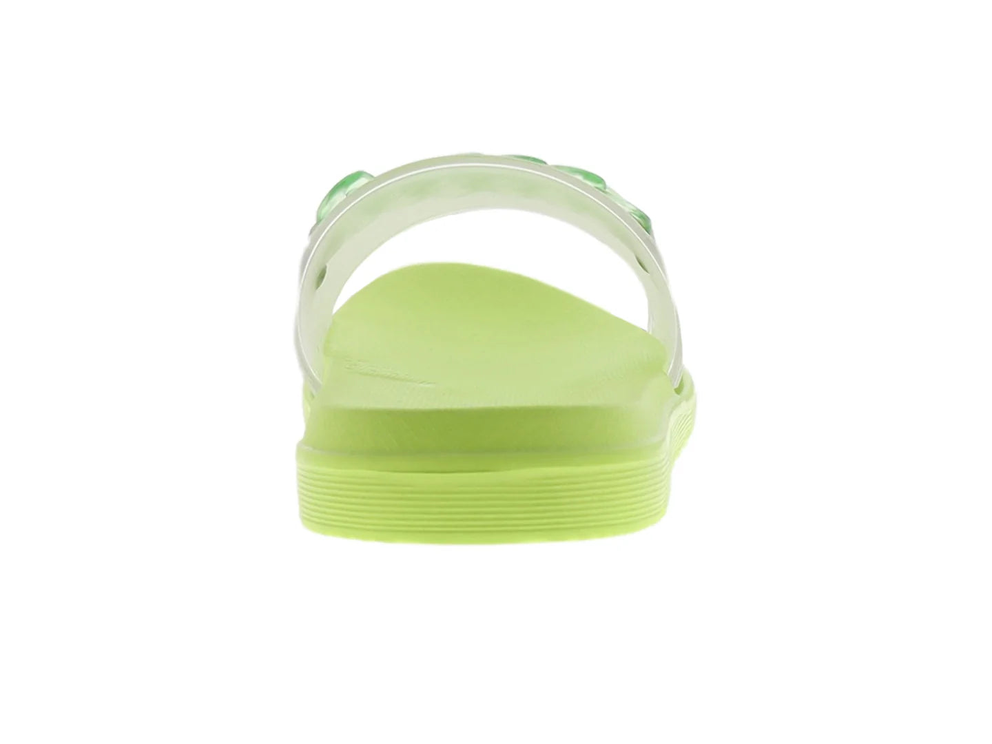 Sandalias Elega Verde Limón Transparente para Mujer