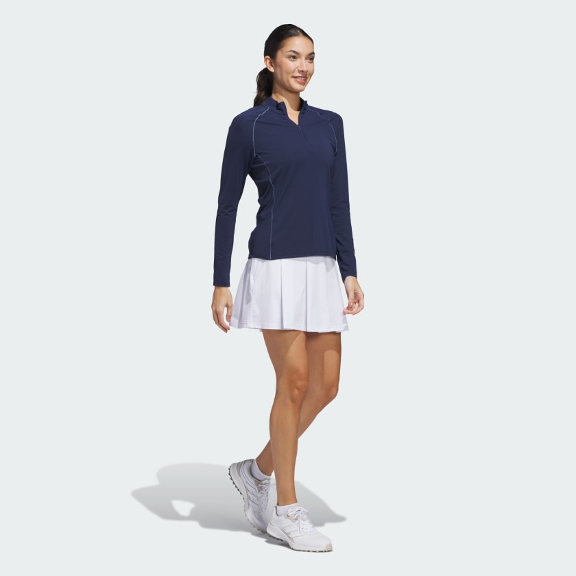 Women's adidas Ultimate365 Solid Quarter-Zip Mock Polo Shirt