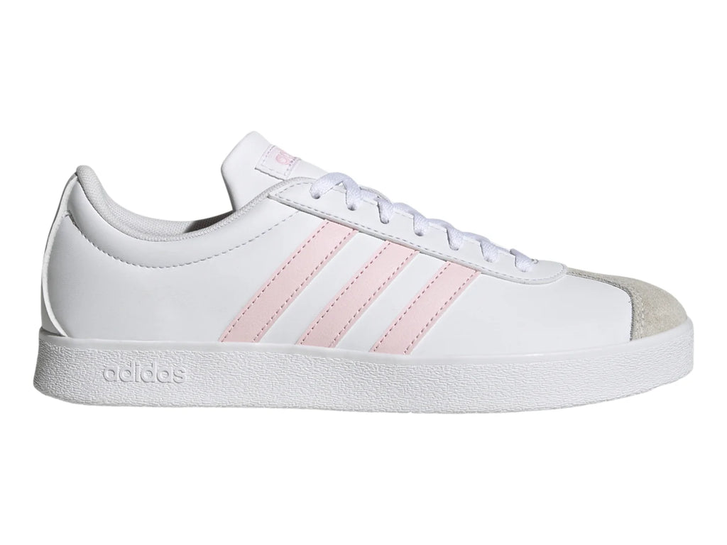 Tenis Adidas VL Court Base Blanco y Rosa para Mujer