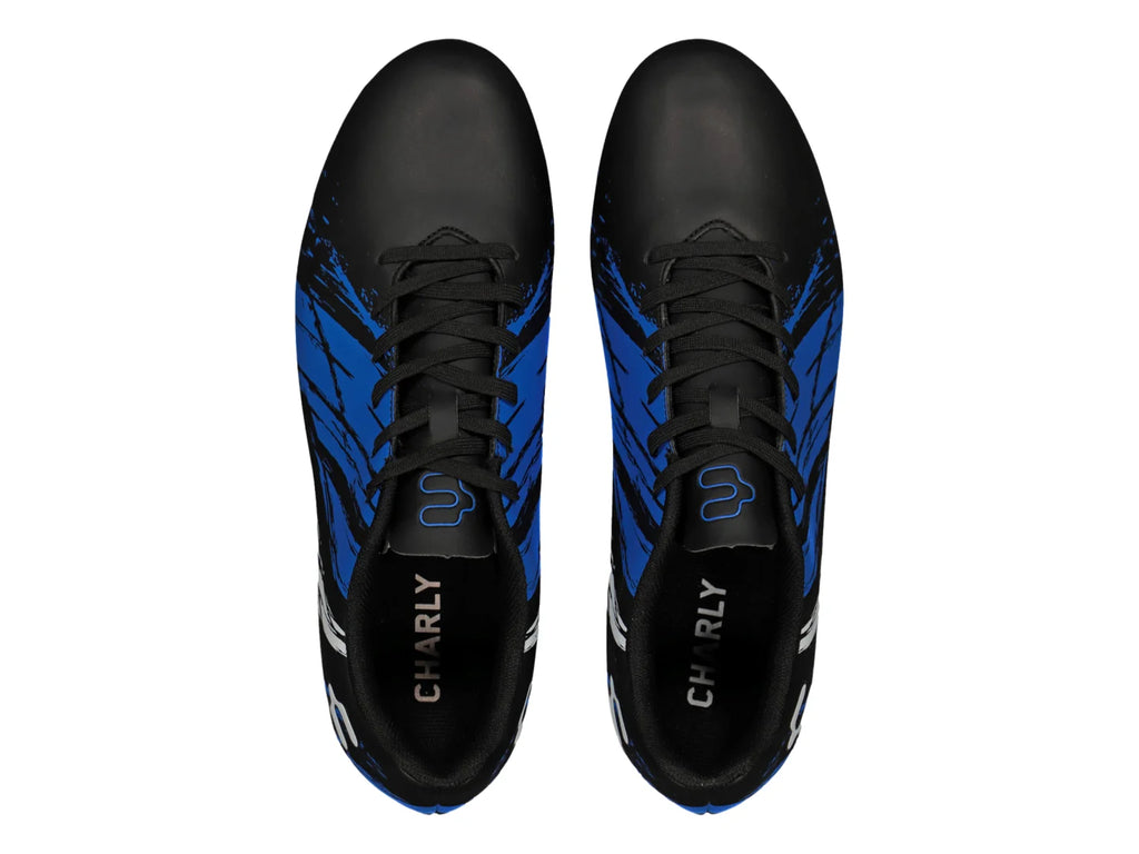 Tenis de Fútbol Charly Negro y Azul para Hombre