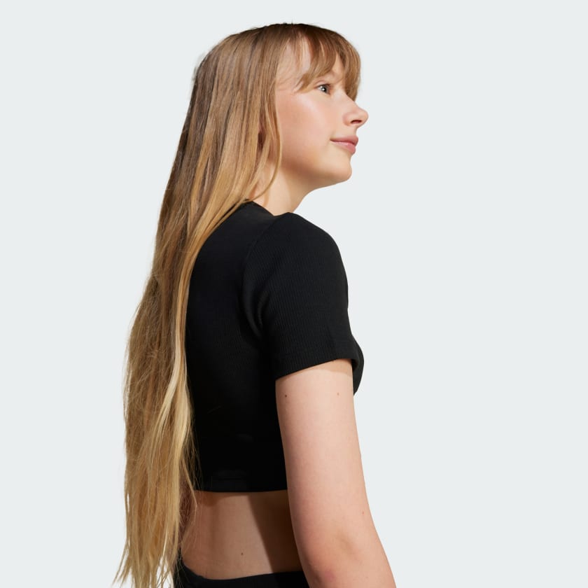 Kids' adidas Ribbed Crop Tee Kids