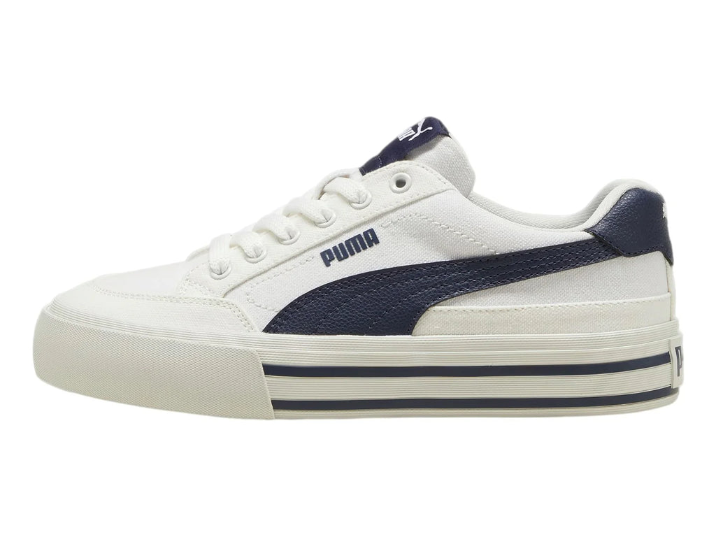 Tenis PUMA Court Classic Vulc Blanco y Azul para Niño