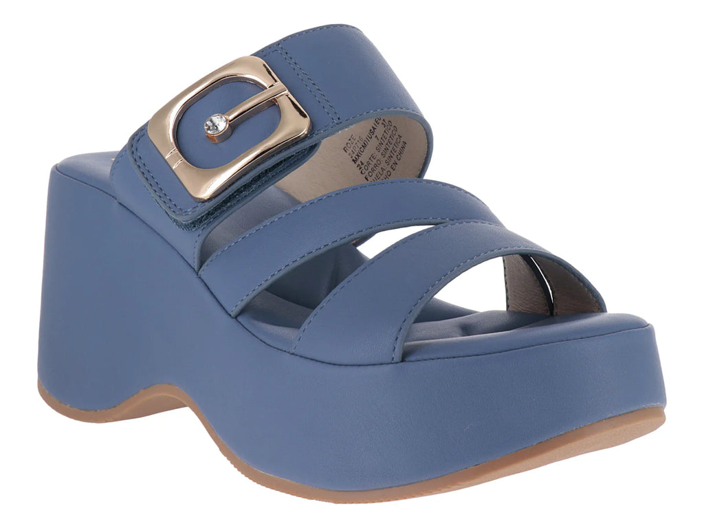 Sandalias ROZE Azul de Plataforma para Mujer