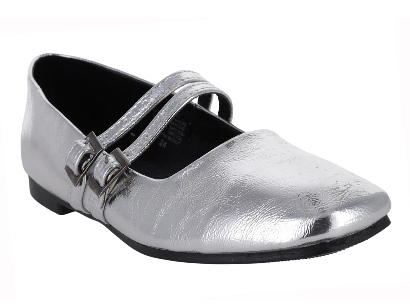 Zapatos Planos Luna Rosa Plata para Mujer