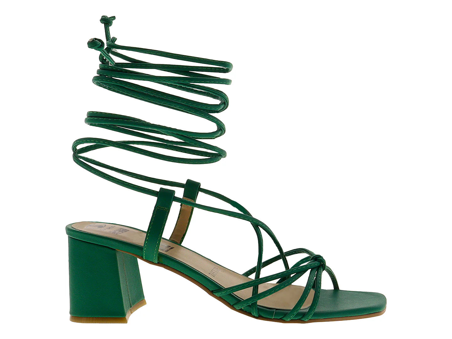Sandalias Sary Verde Bandera Lace Up para Mujer