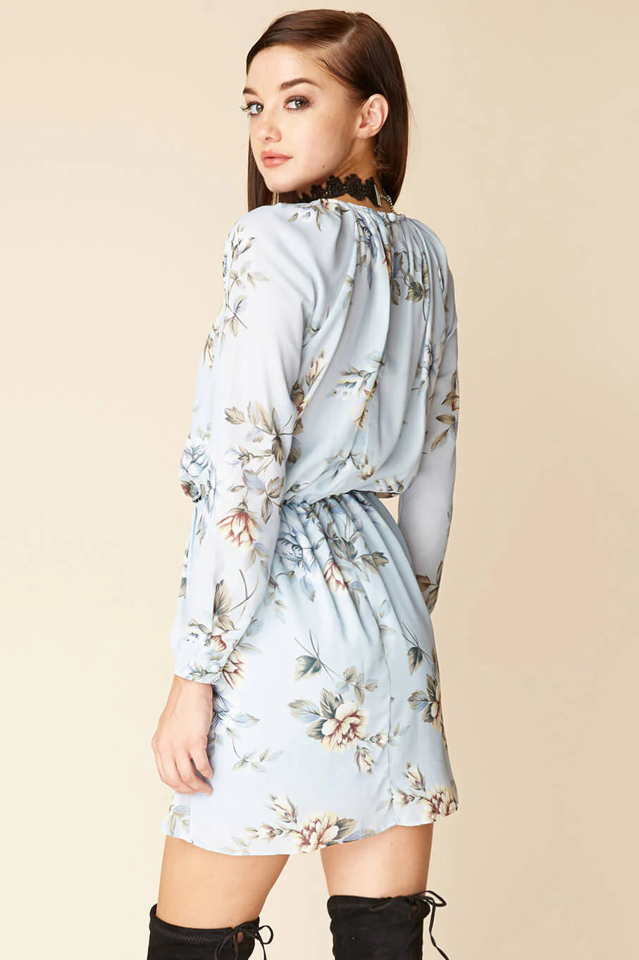 Sabrina Floral Dress Light Blue