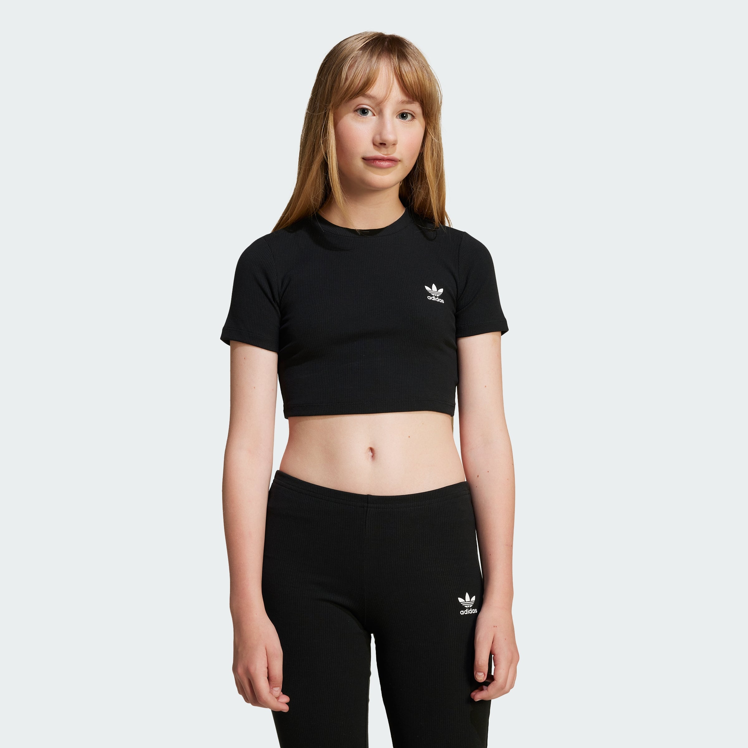 Kids' adidas Ribbed Crop Tee Kids