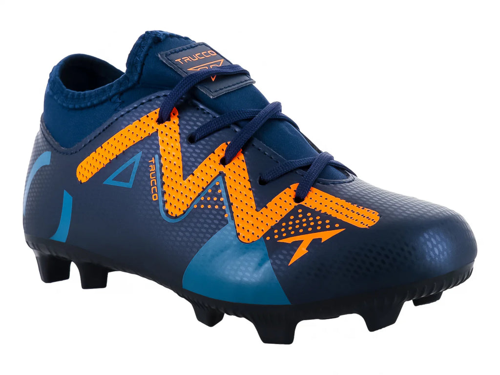 Tenis de Fútbol Leon Trucco Marino Naranja para Niño