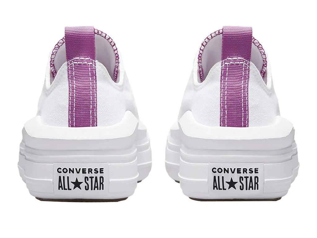 Tenis Converse Chuck Taylor All Star Move Blanco y Morado para Niña