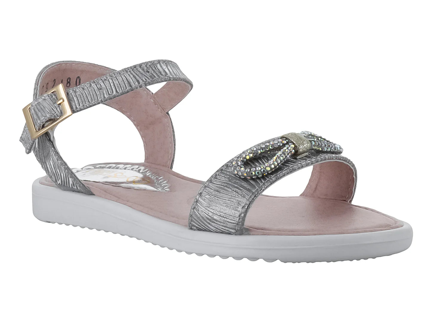 Sandalias Viris Princesitas Marfil Plata para Niña