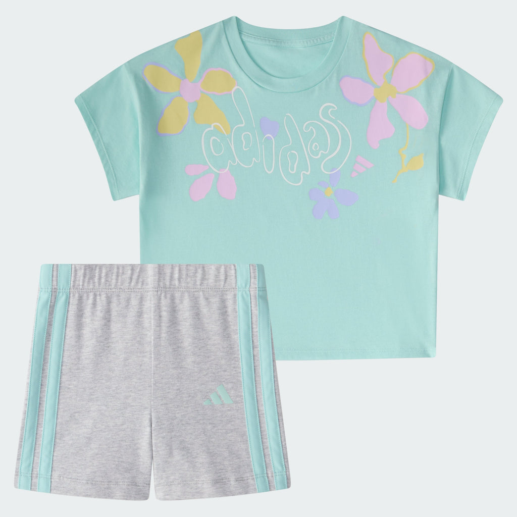 Kids' adidas INF CTN WAIST TEE BIK SHRT ST