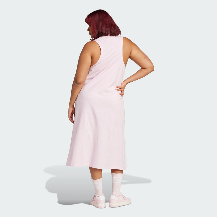 Women's adidas Essentials 3-Stripes Long Racerback Dress (Plus Size)