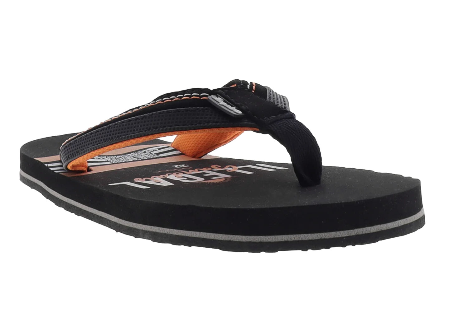 Sandalias Illegal Naranja y Negro para Niño