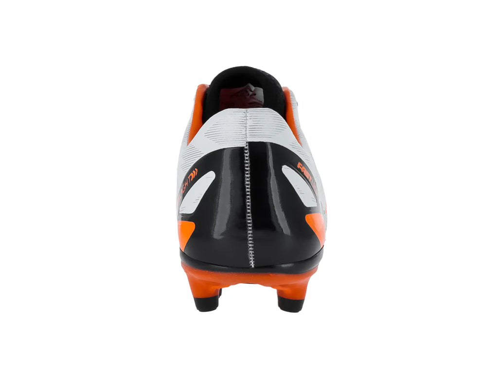 Tenis de Fútbol Furia Blanco y Naranja para Niño
