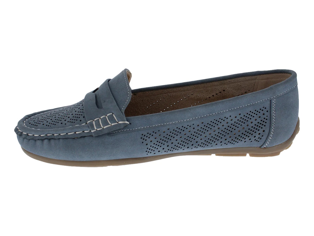 Zapatos Mocasines Comfort Fit Azul para Mujer