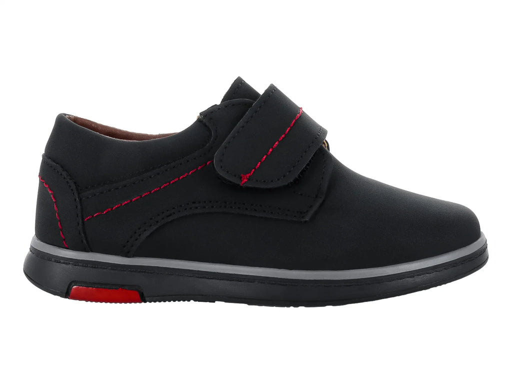 Zapatos Germany Nobuck Negro Rojo para Niño