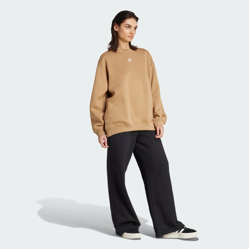 Women's adidas Essentials Fleece Long Oversized Crew Sweatshirt