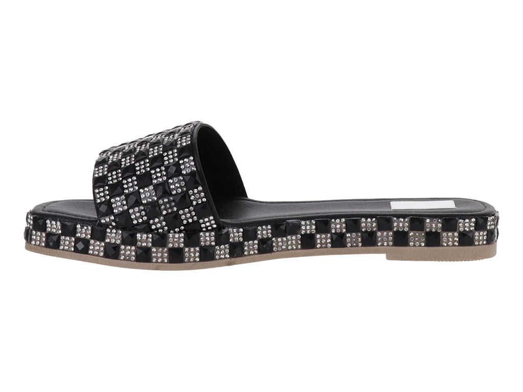 Sandalias Luna Rosa Negro Plata para Mujer