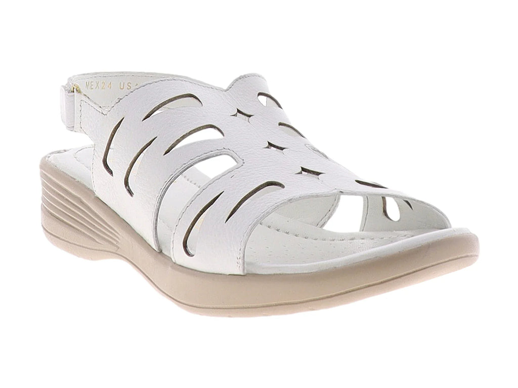 Sandalias Relax de Piel Blanco para Mujer