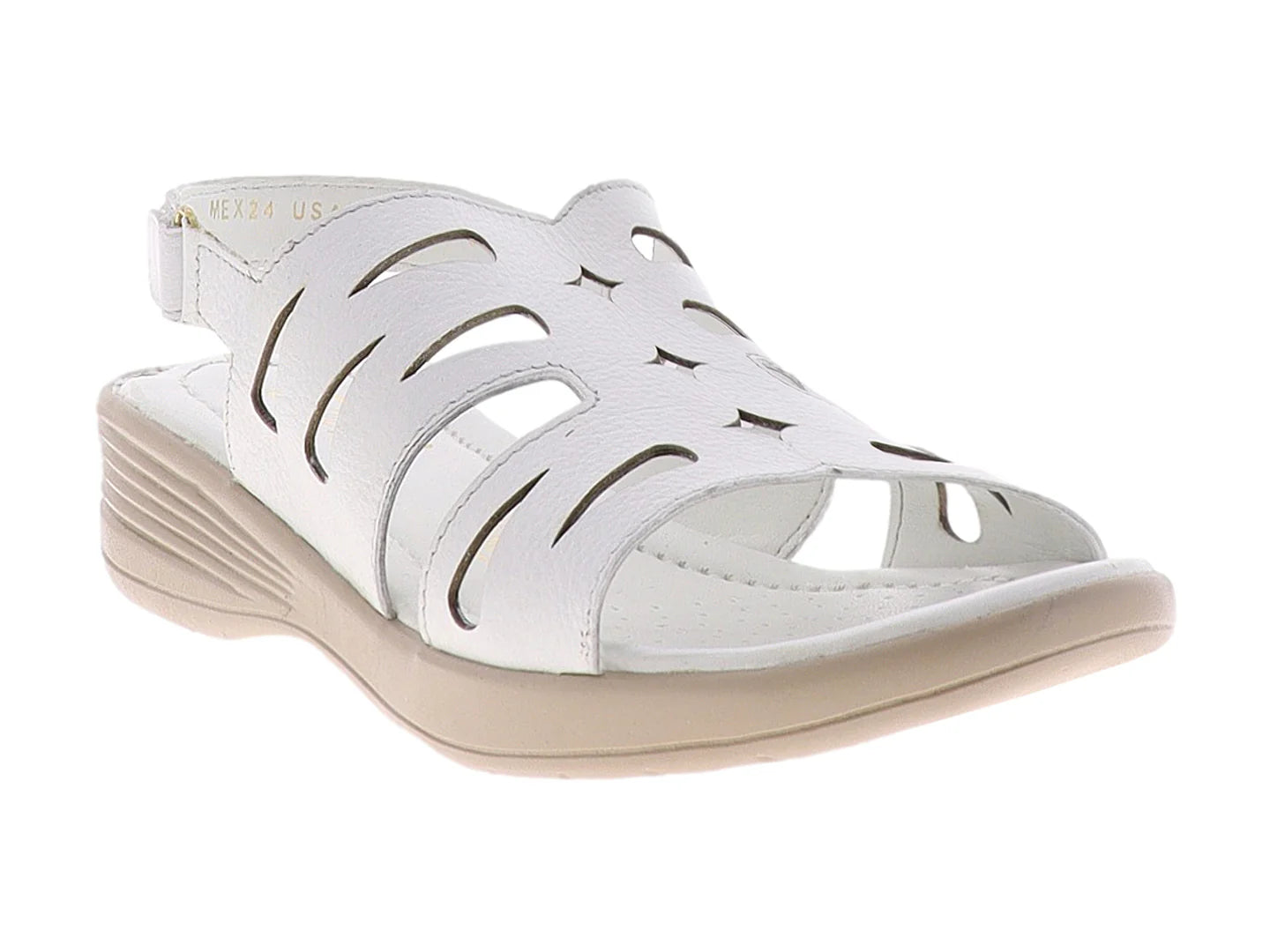 Sandalias Relax de Piel Blanco para Mujer