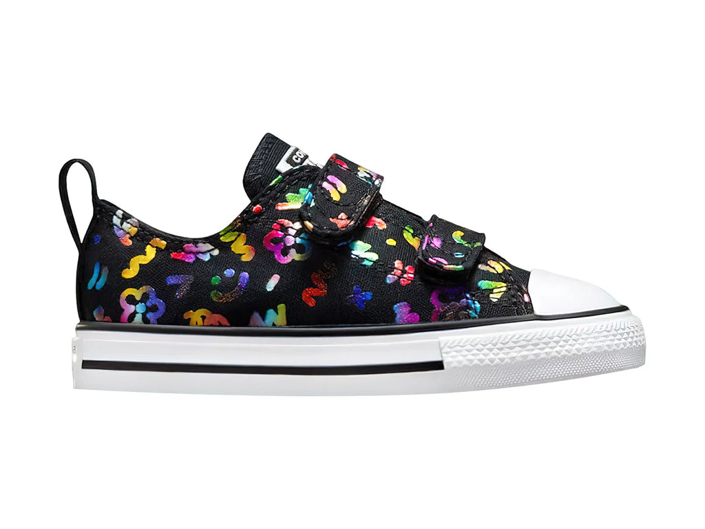 Tenis Converse Chuck Taylor 2V Negro y Blanco para Niña