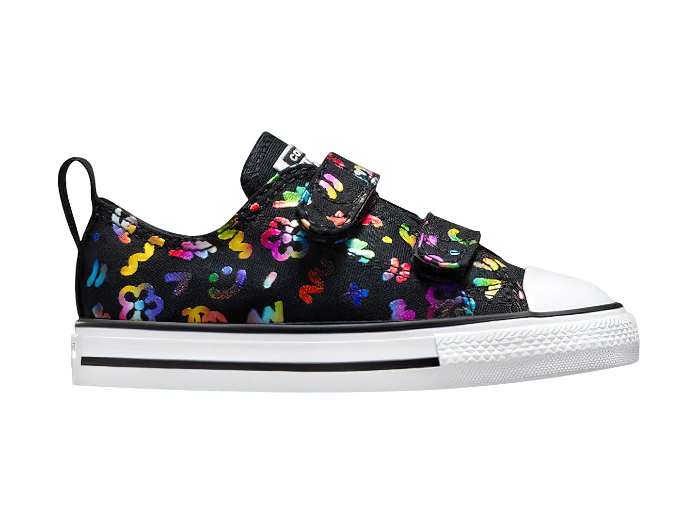 Tenis Converse Chuck Taylor 2V Negro y Blanco para Niña