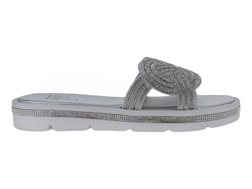 Sandalias Luna Rosa Plata para Mujer