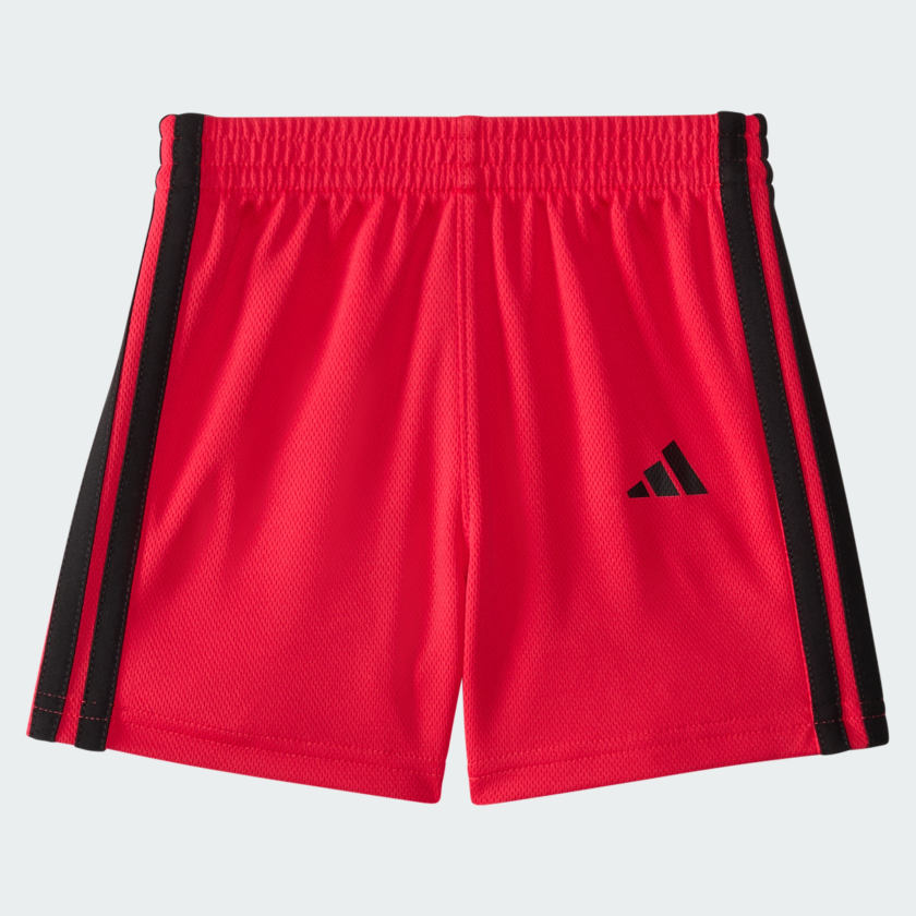 Kids' adidas Two-Piece Short Sleeve Graphic Cotton Tee and 3-Stripes Shorts Set