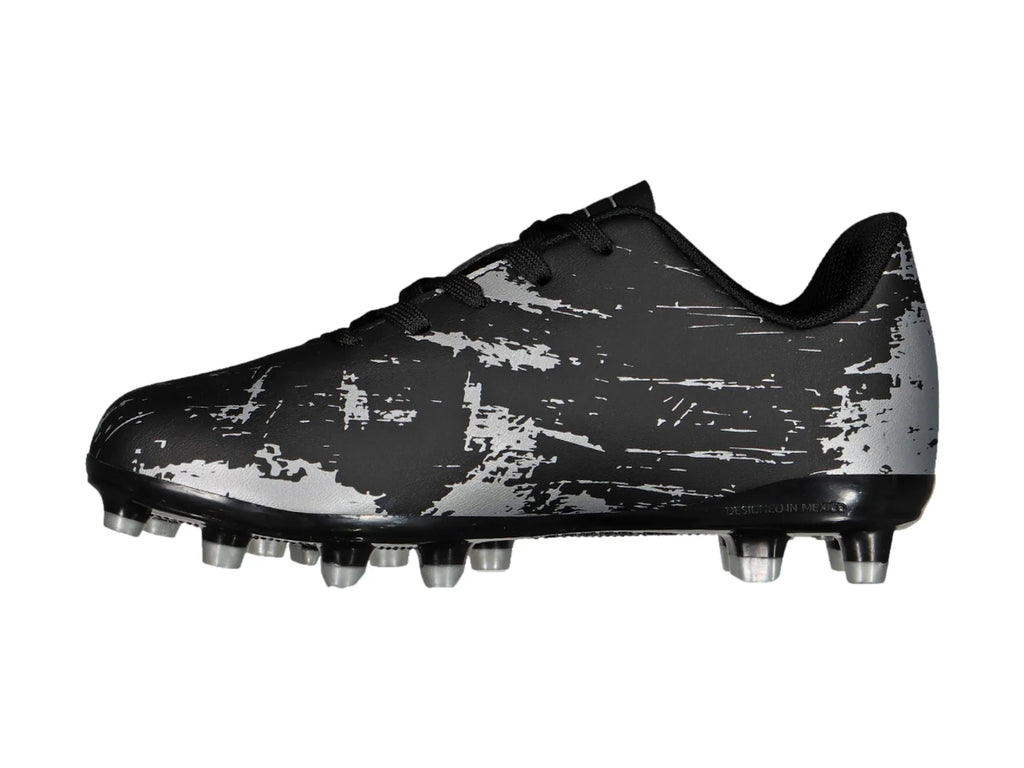 Tenis de Fútbol Charly Negro con Plata para Niño