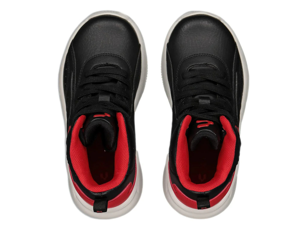 Tenis Charly de Baloncesto Negro y Rojo para Niño