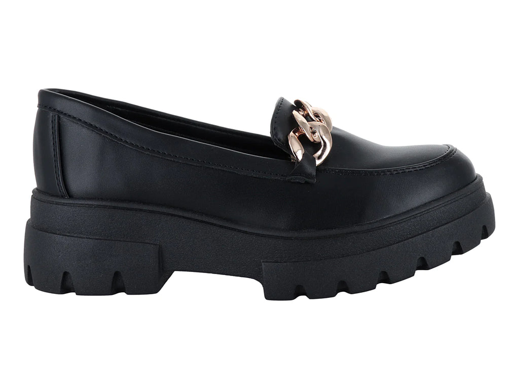Mocasines MELIANA Negros con Plataforma para Mujer