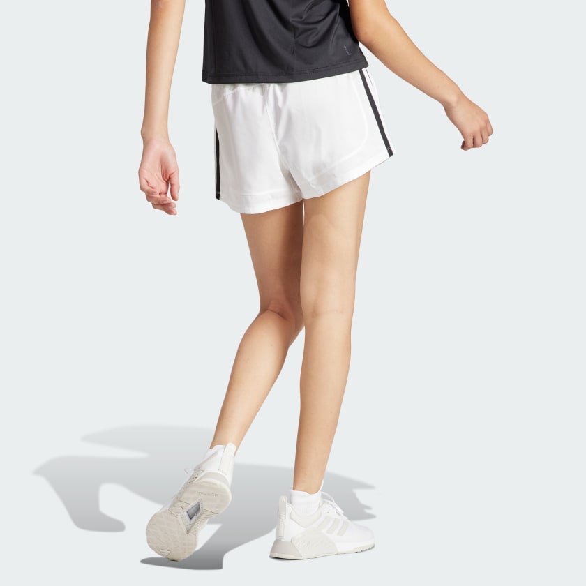 Women's adidas Pacer Training 3-Stripes Woven Mid-Rise Shorts