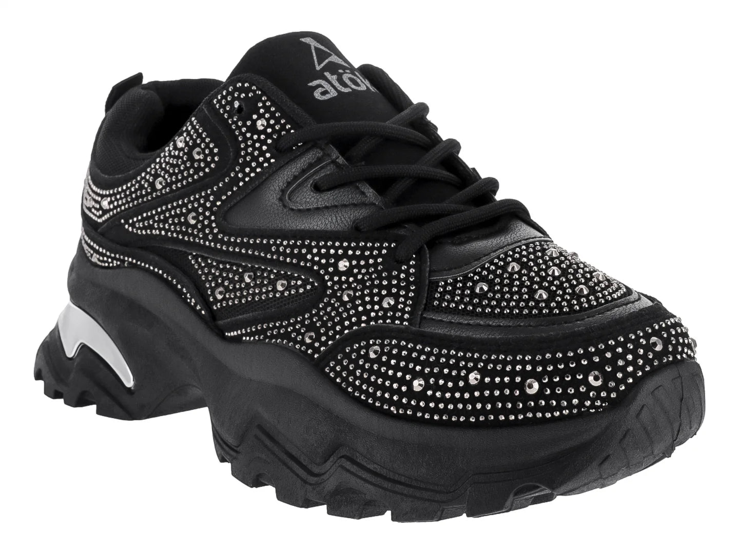 Tenis ATOK Negros con Plataforma para Mujer